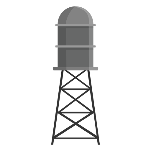 Elevated water storage tank icon PNG Design