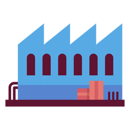 Ilustración de edificio de fábrica Diseño PNG