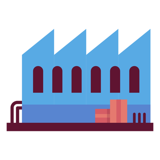 Factory building illustration PNG Design