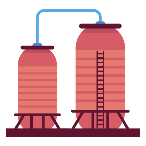 Factory liquid containers illustration