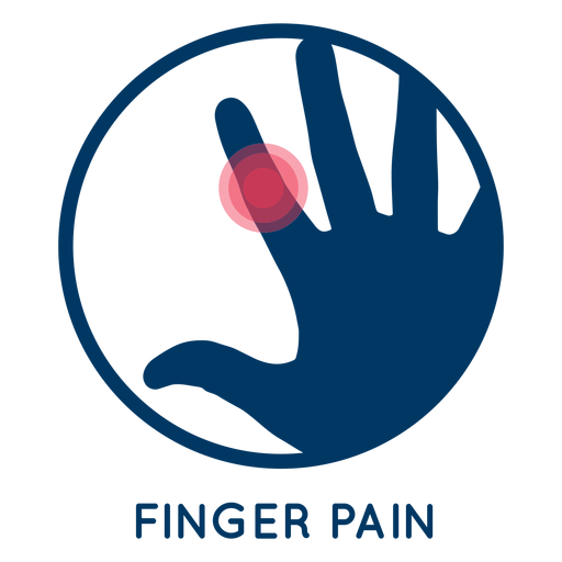 Finger pain icon PNG Design
