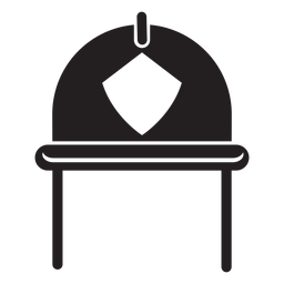 Icono de casco de bombero Diseño PNG