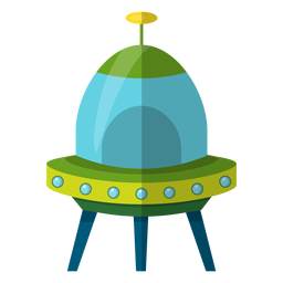 Ilustración de niños de platillo volador Diseño PNG