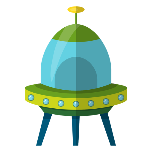 Flying saucer kids illustration PNG Design