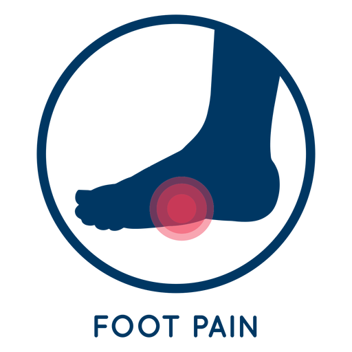 Icono de dolor de pie