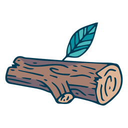 Waldbaum Log Cartoon PNG-Design