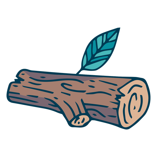 Forest tree log cartoon