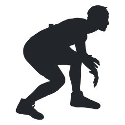 Silhueta de lutador de estilo livre Desenho PNG