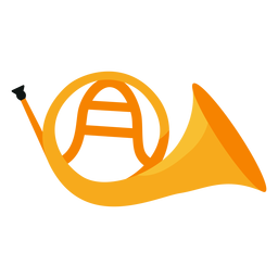French horn musical instrument icon Transparent PNG