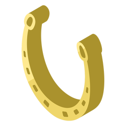 Goldene Hufeisenikone PNG-Design