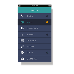 Interfaz móvil del menú de inicio verde Diseño PNG Transparent PNG