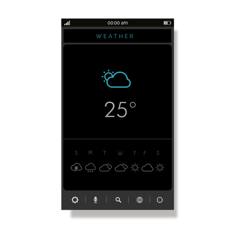 Grey weather service user interface PNG Design