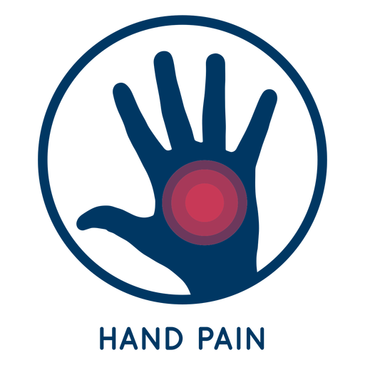 Hand pain icon PNG Design