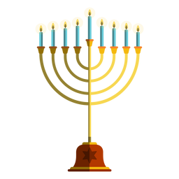 Chanukka Kerzenhalter Menora Illustration PNG-Design