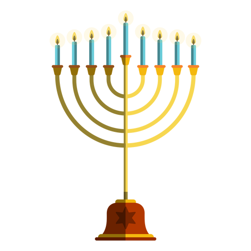 Hanukkah candlestick menorah illustration PNG Design