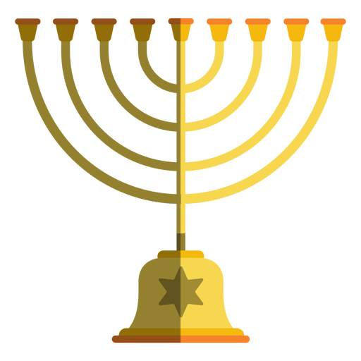 Hanukkah menorah candlestick PNG Design