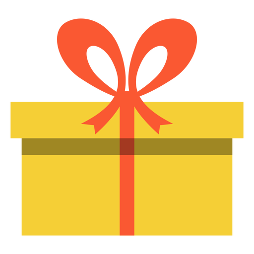 Caja de regalo amarilla de Hanukkah Diseño PNG