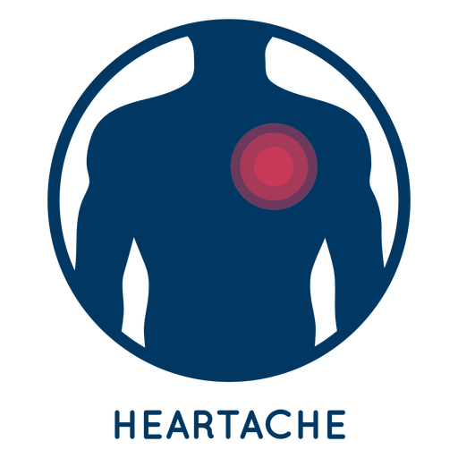 Herzschmerz-Symbol PNG-Design