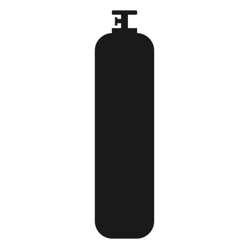 High pressure gas bottle silhouette - Transparent PNG & SVG vector file