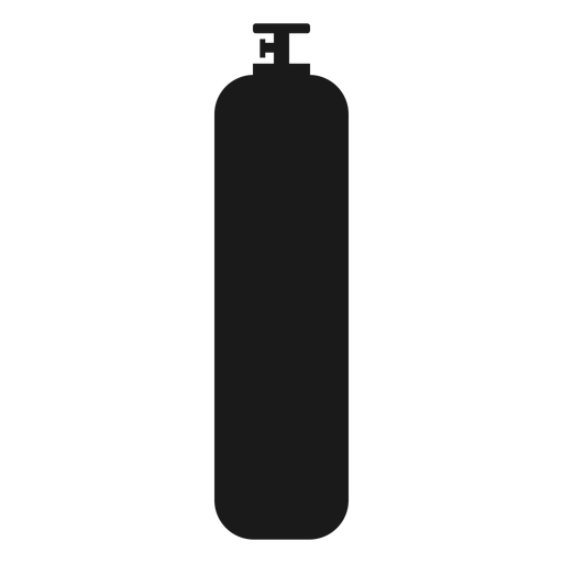 High pressure gas bottle silhouette PNG Design