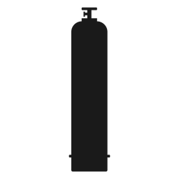 High pressure gas cylinder silhouette