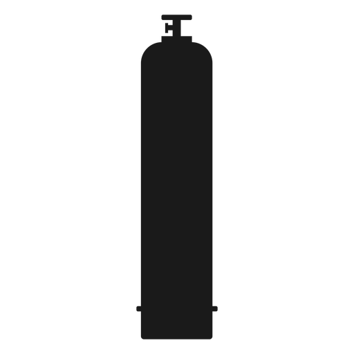 High pressure gas cylinder silhouette - Transparent PNG & SVG vector file