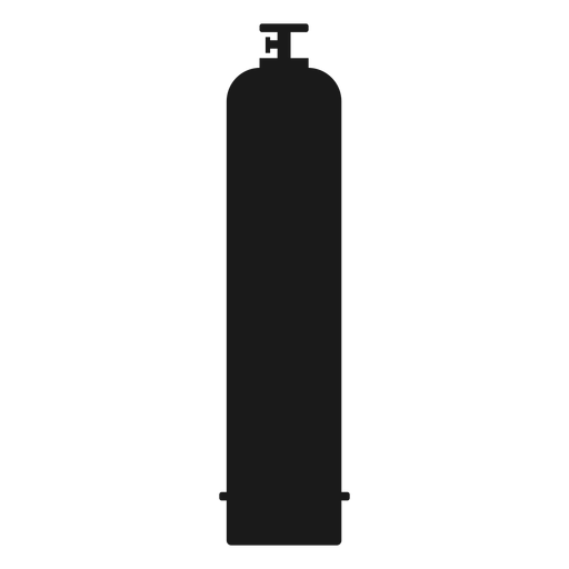 High pressure gas cylinder silhouette