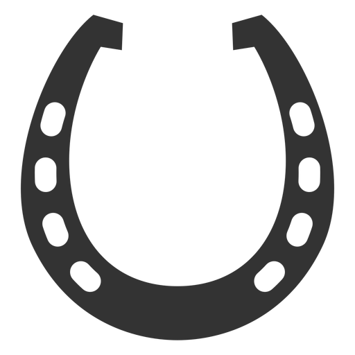 Horseshoe racing plate silhouette PNG Design