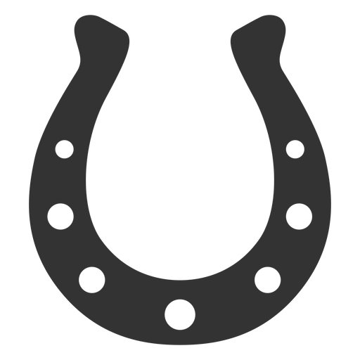 Horseshoe silhouette PNG Design