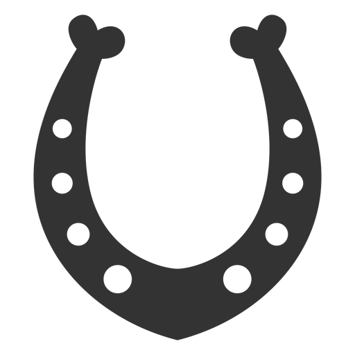 Horseshoe talisman silhouette PNG Design