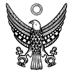 Ícone do deus falcão Hórus Desenho PNG