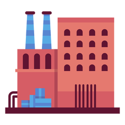 Ilustração de edifício industrial Desenho PNG