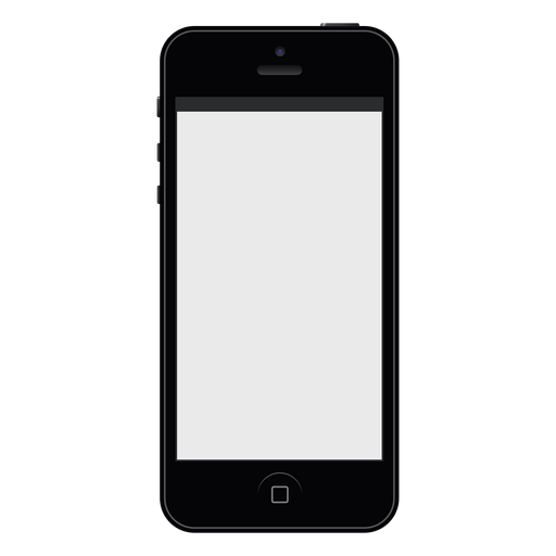 Black smartphone PNG Design
