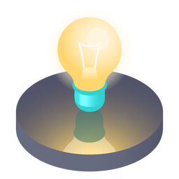 Isometric light bulb icon PNG Design