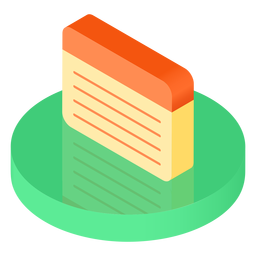 Ícone de folha de caderno isométrico Desenho PNG