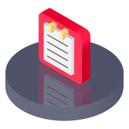 Icono de notas isométricas Diseño PNG