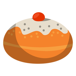 Jelly filled powdered donut Transparent PNG