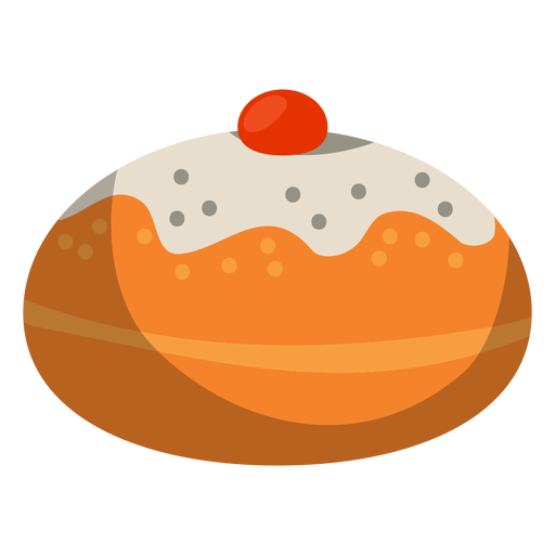 Donut en polvo relleno de gelatina Diseño PNG