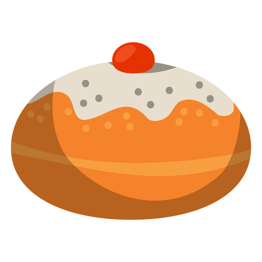 Jelly filled powdered donut Transparent PNG Jelly filled powdered donut Transparent PNG