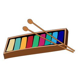 Kinder Glockenspiel Musikinstrument Gekritzel PNG-Design