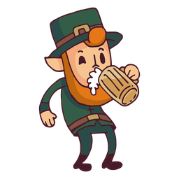 Leprechaun drinking beer cartoon Leprechaun drinking beer cartoon
