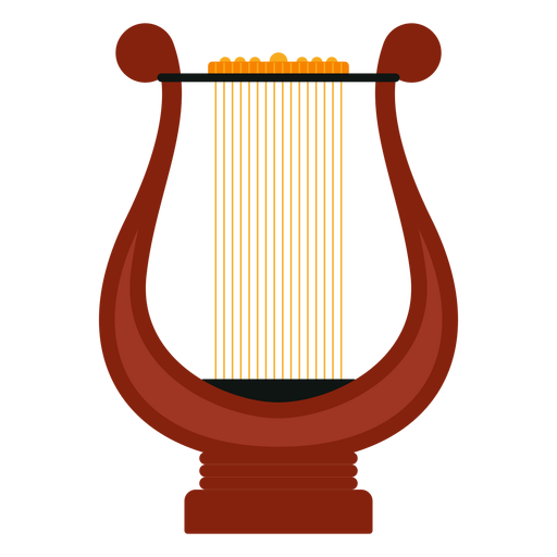 Icono de instrumento musical de lira Diseño PNG