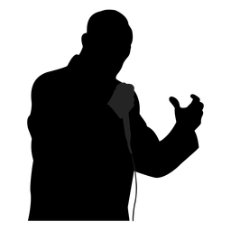 Homem cantando silueta Desenho PNG