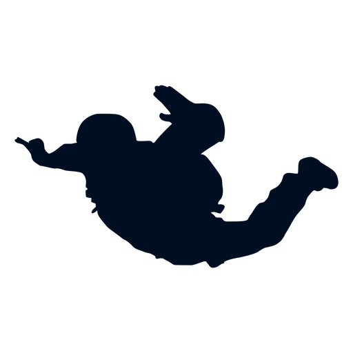 Man skydiving silhouette PNG Design