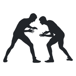 Homens, luta wrestling, silueta Homens, luta wrestling, silueta