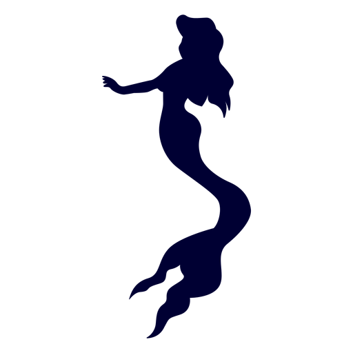 Mermaid creature silhouette PNG Design