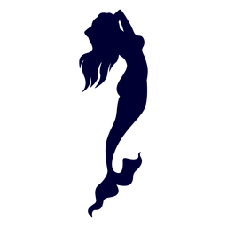 Sirena silueta de criatura marina Diseño PNG