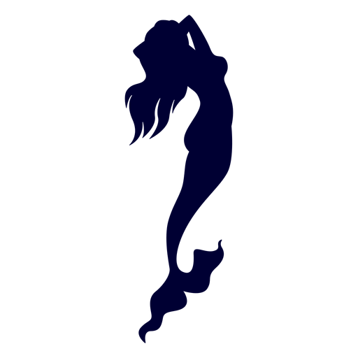 Sirena silueta de criatura marina Diseño PNG