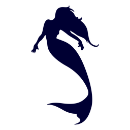 Silueta de natación de sirena Diseño PNG