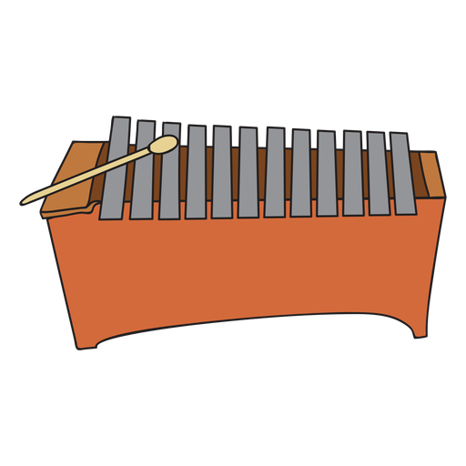 Doodle de instrumento musical de metalofone Desenho PNG
